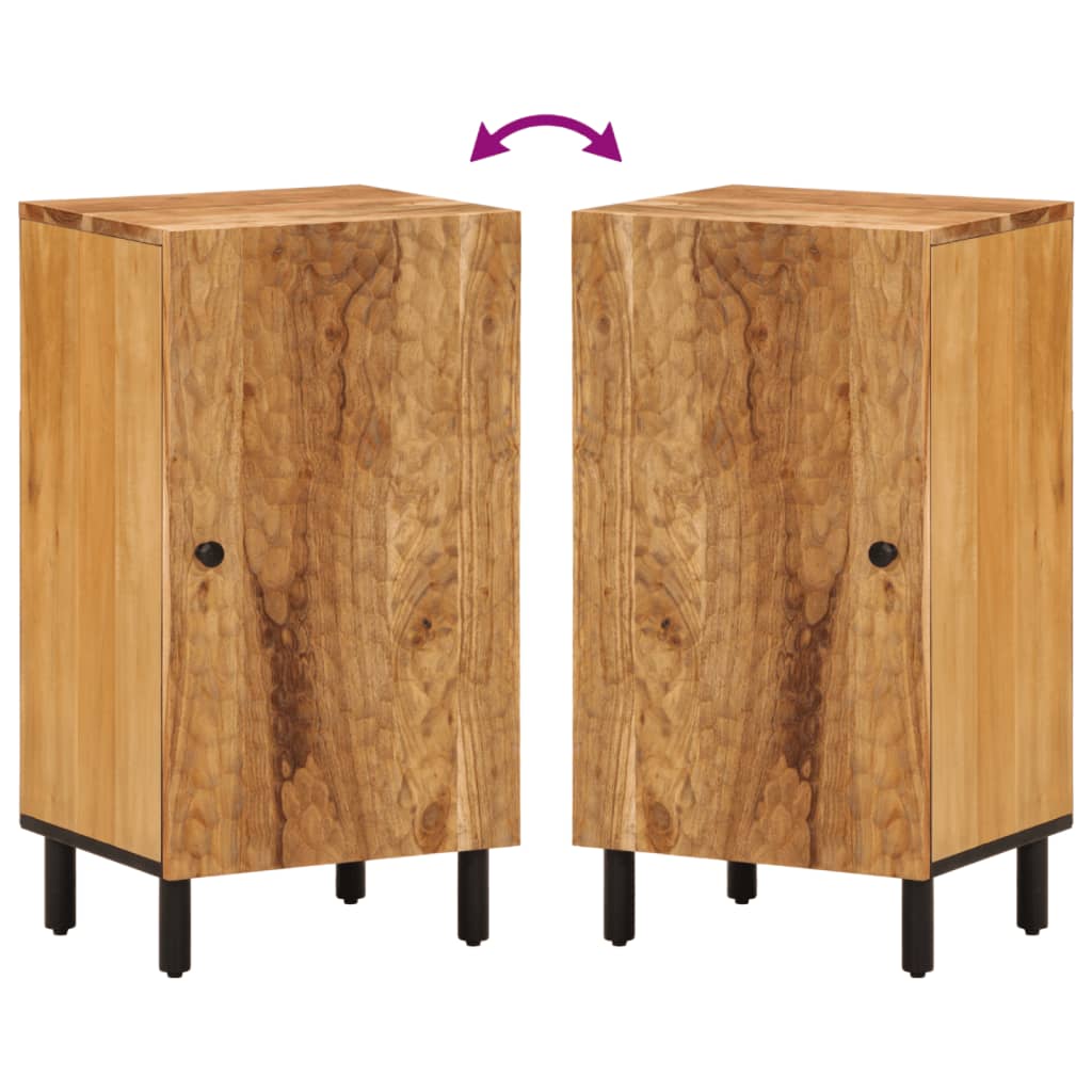 vidaXL Side Cabinet 40x33x75 cm Solid Mango Wood Black