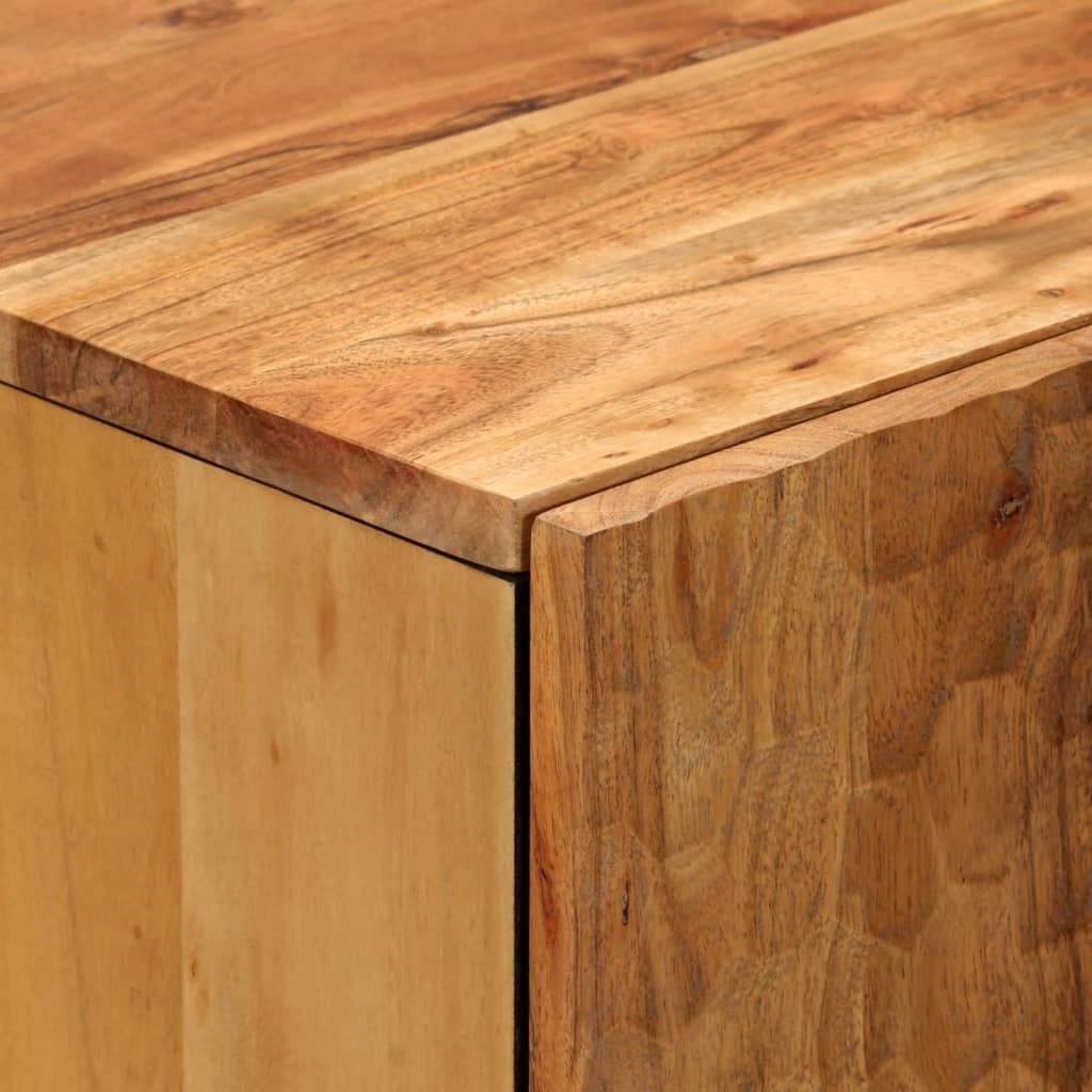 vidaXL Side Cabinet 40x33x75 cm Solid Mango Wood Black