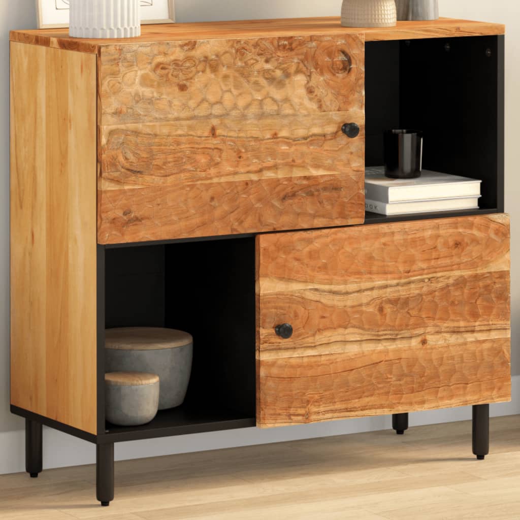 vidaXL Bijzetkast 80x33x75 cm massief acaciahout