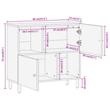 vidaXL Bijzetkast 80x33x75 cm massief acaciahout