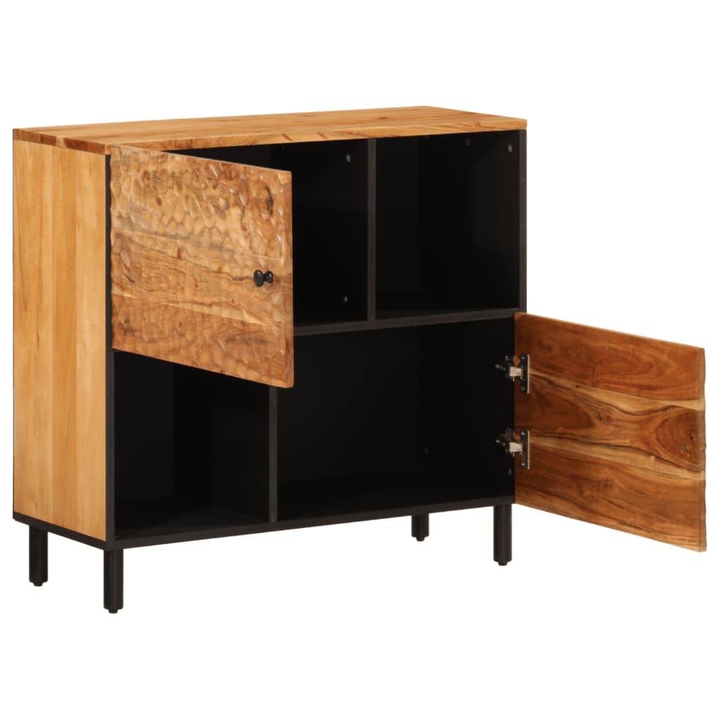vidaXL Bijzetkast 80x33x75 cm massief acaciahout