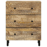 vidaXL Bijzetkast 60x33x75 cm massief mangohout zwart