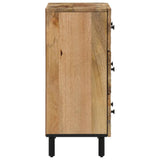 vidaXL Bijzetkast 60x33x75 cm massief mangohout zwart