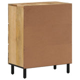 vidaXL Bijzetkast 60x33x75 cm massief mangohout zwart