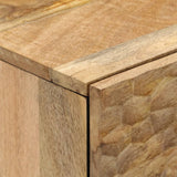 vidaXL Bijzetkast 60x33x75 cm massief mangohout zwart