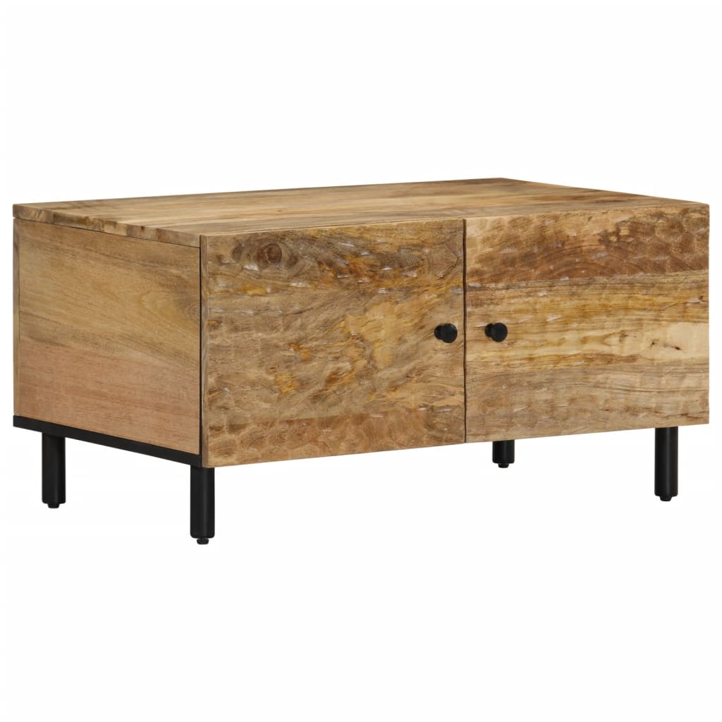 vidaXL Coffee Table 80x50x40 cm Solid Mango Wood Black