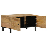 vidaXL Coffee Table 80x50x40 cm Solid Mango Wood Black