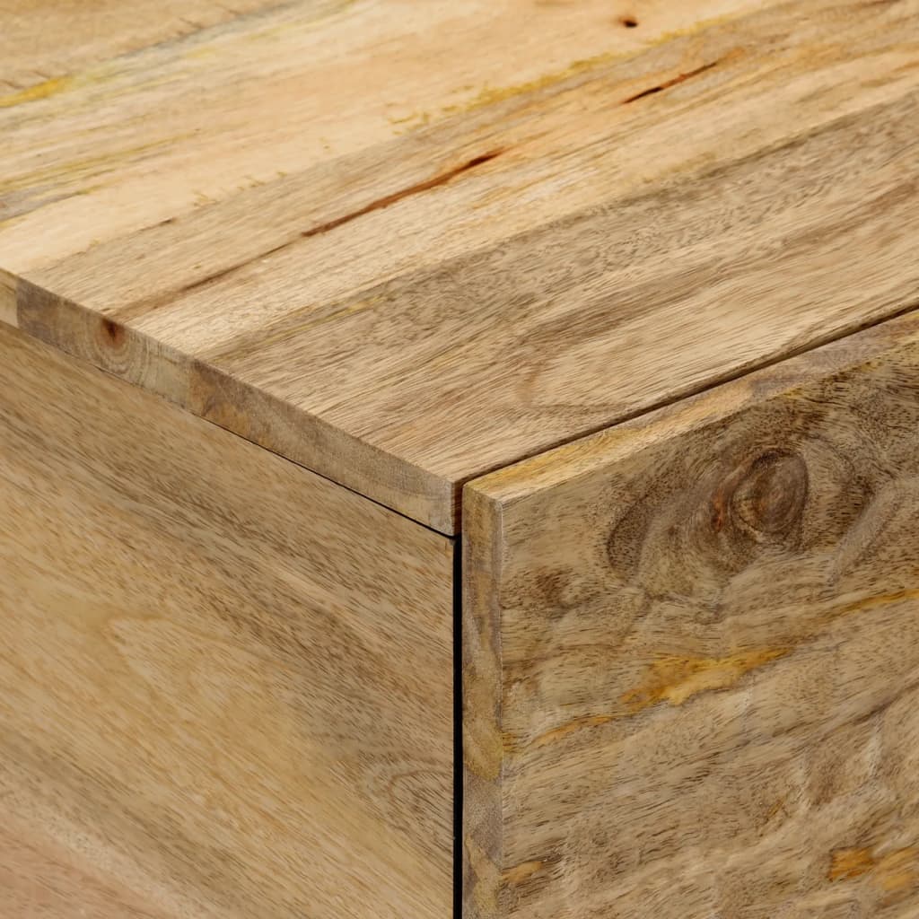 vidaXL Coffee Table 80x50x40 cm Solid Mango Wood Black