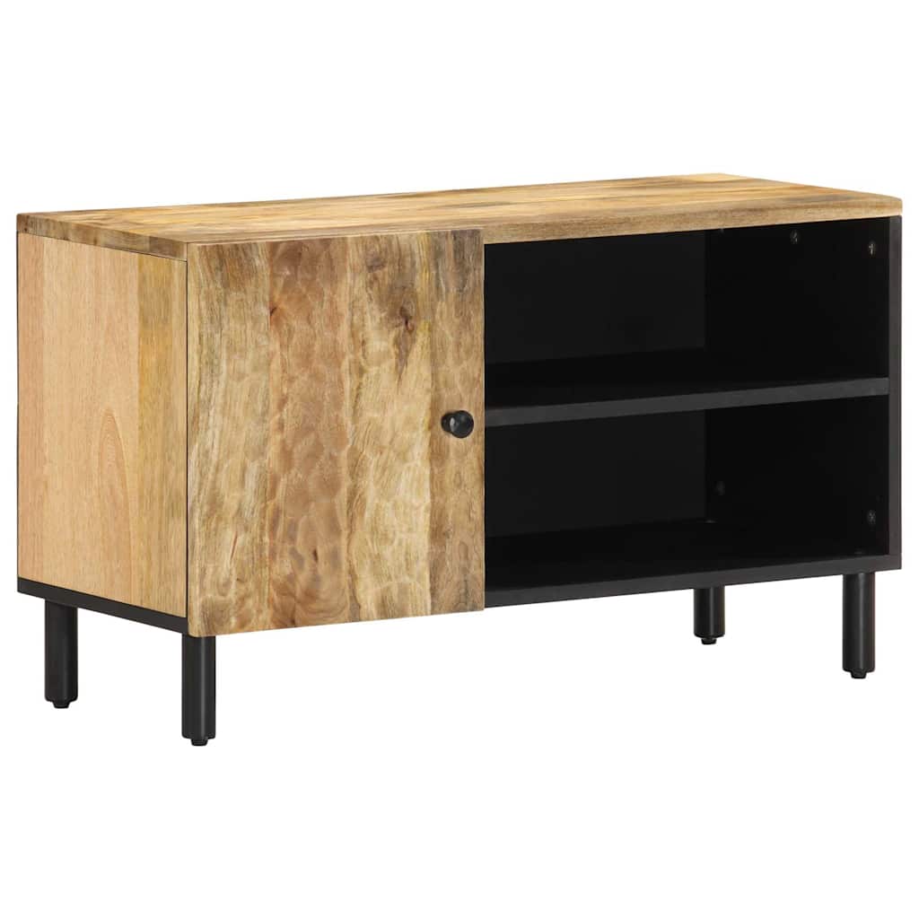 vidaXL TV Cabinet 80x31x46 cm Solid Mango Wood Black