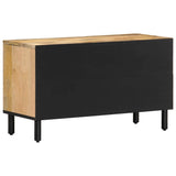 vidaXL TV Cabinet 80x31x46 cm Solid Mango Wood Black