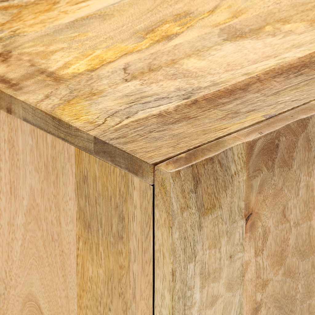 vidaXL TV Cabinet 80x31x46 cm Solid Mango Wood Black