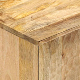 vidaXL TV Cabinet 80x31x46 cm Solid Mango Wood Black