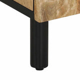 vidaXL TV Cabinet 80x31x46 cm Solid Mango Wood Black
