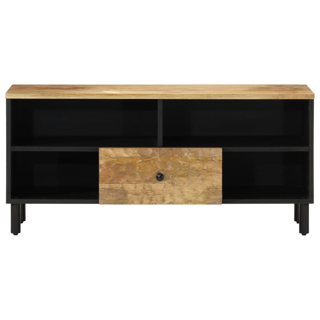 vidaXL Tv-meubel 100x33x46 cm massief mangohout zwart