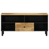vidaXL Tv-meubel 100x33x46 cm massief mangohout zwart