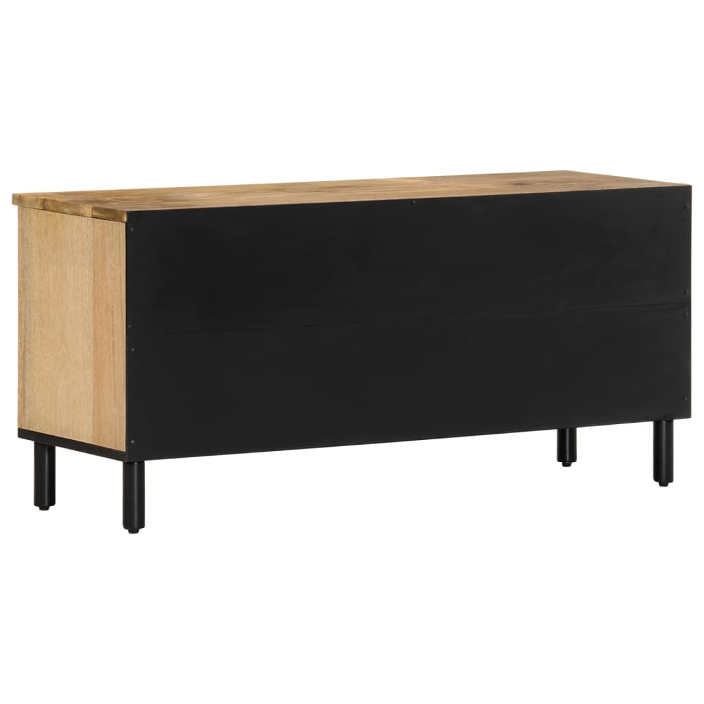 vidaXL Tv-meubel 100x33x46 cm massief mangohout zwart
