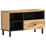 vidaXL Tv-meubel 80x33x46 cm massief mangohout zwart