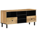vidaXL Tv-meubel 100x33x46 cm massief mangohout zwart