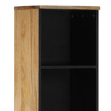 vidaXL Badkamerkast 38x33x160 cm massief mangohout zwart