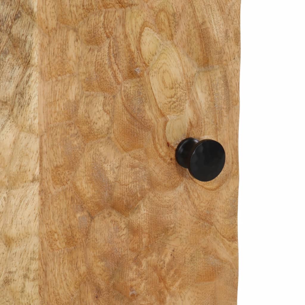 vidaXL Badkamerkast 38x33x160 cm massief mangohout zwart