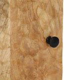 vidaXL Badkamerkast 38x33x160 cm massief mangohout zwart