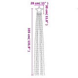 vidaXL Christmas tree lights 320 warm white LEDs 375 cm