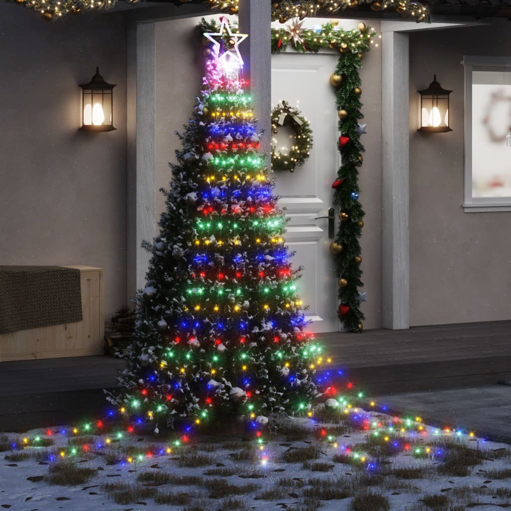 vidaXL Christmas tree lights 320 warm white LEDs 375 cm
