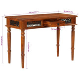 vidaXL Bureau met lade 110x50x76 cm massief acaciahout