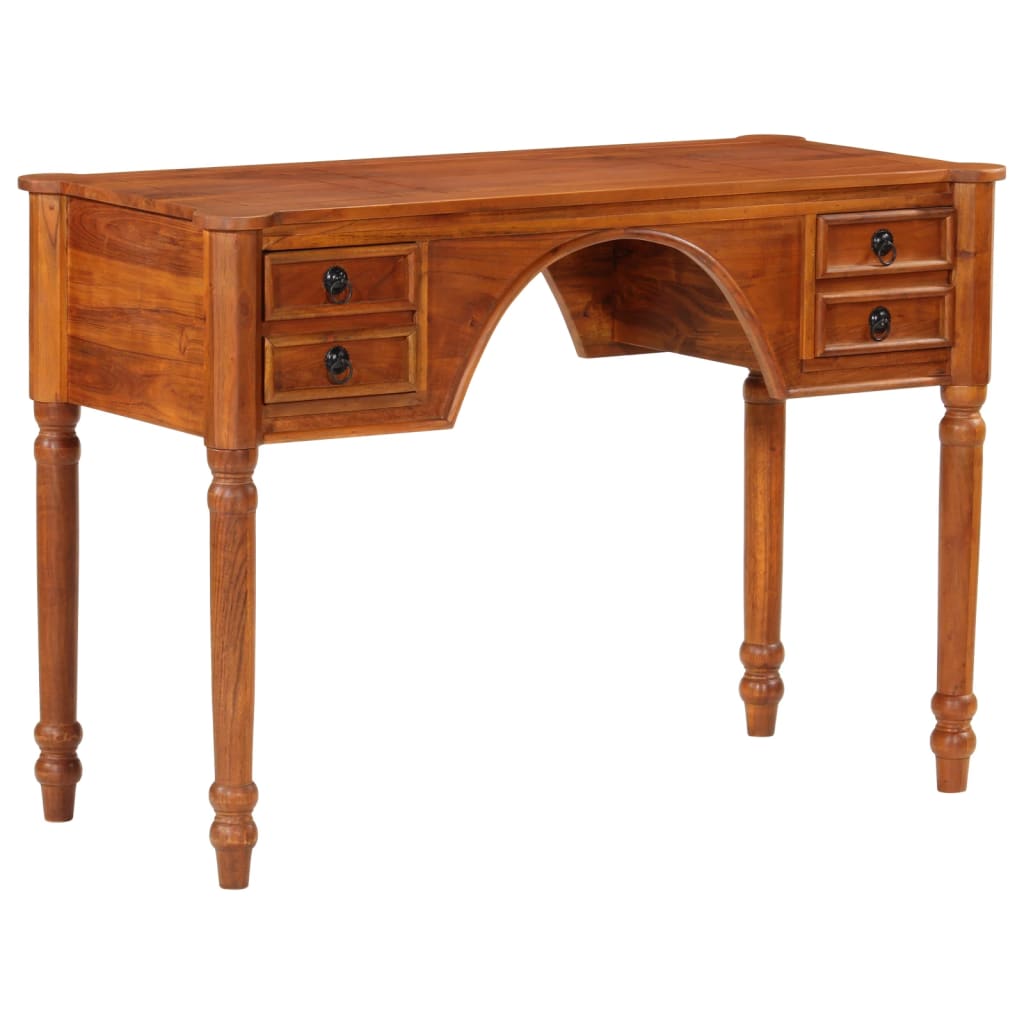 vidaXL Bureau met lades 110x50x76 cm massief acaciahout