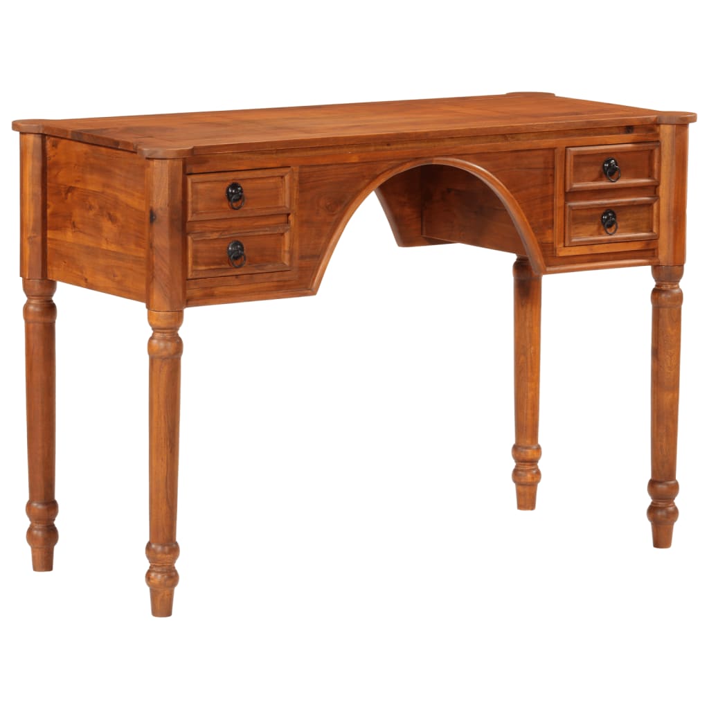 vidaXL Bureau met lades 110x50x76 cm massief acaciahout
