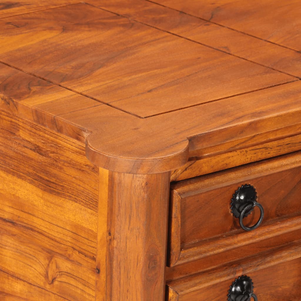 vidaXL Bureau met lades 110x50x76 cm massief acaciahout