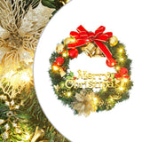 vidaXL Christmas Wreath with 15 LEDs 30 cm Green