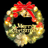 vidaXL Christmas Wreath with 15 LEDs 30 cm Green