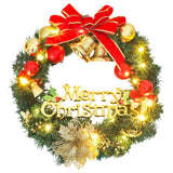 vidaXL Christmas Wreath with 15 LEDs 30 cm Green