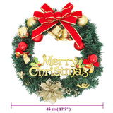 vidaXL Christmas Wreath with 15 LEDs 30 cm Green