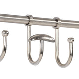 vidaXL Bagagerek met kleerhangers en spiegel wandmontage aluminium