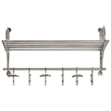 vidaXL Bagagerek met kleerhangers wandmontage aluminium
