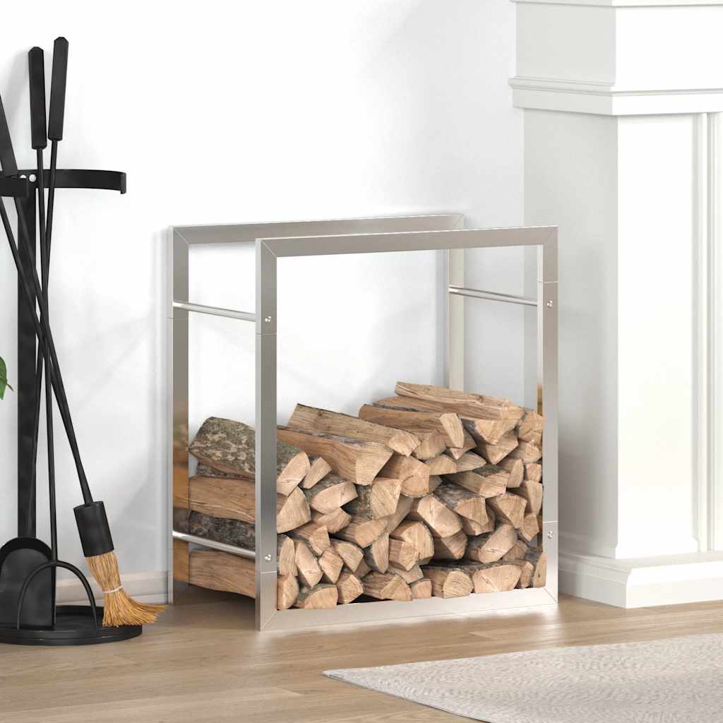 vidaXL Firewood Rack 50x28x56 cm Steel Matt Black