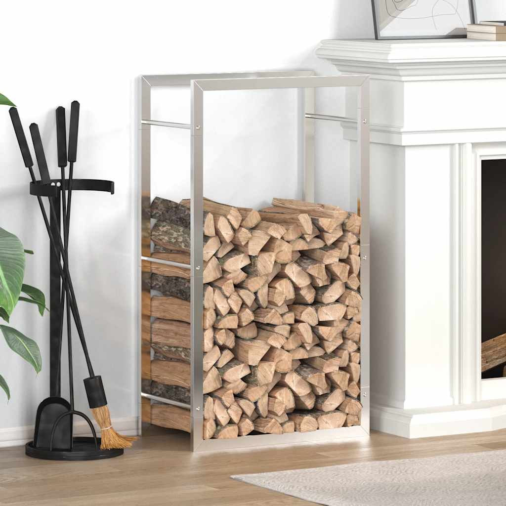 vidaXL Firewood Rack 50x28x56 cm Steel Matt Black