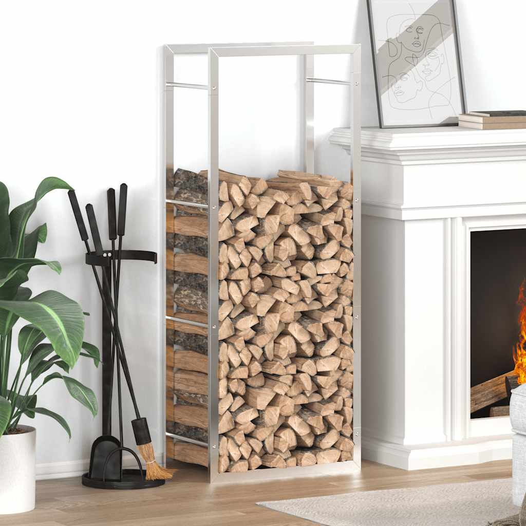 vidaXL Firewood Rack 50x28x56 cm Steel Matt Black