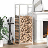 vidaXL Firewood Rack 50x28x56 cm Steel Matt Black