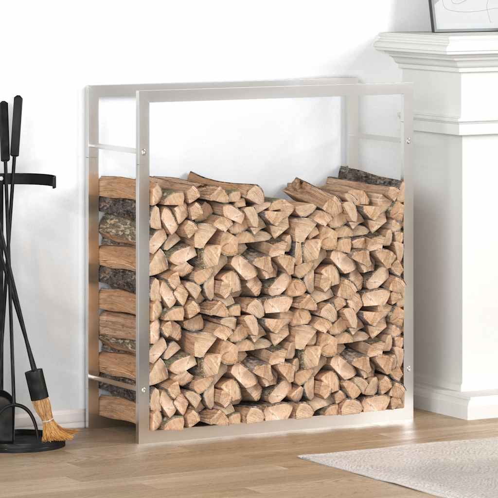 vidaXL Firewood Rack 50x28x56 cm Steel Matt Black