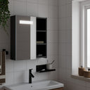 vidaXL Bathroom Cabinet with Mirror and LED 45x13x52 cm White