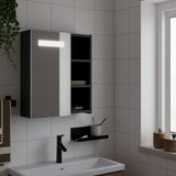 vidaXL Bathroom Cabinet with Mirror and LED 45x13x52 cm White