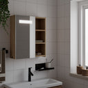 vidaXL Bathroom Cabinet with Mirror and LED 45x13x52 cm White