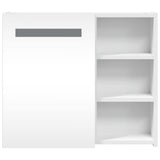 vidaXL Bathroom Cabinet with Mirror and LED 45x13x52 cm White
