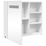 vidaXL Bathroom Cabinet with Mirror and LED 45x13x52 cm White