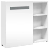 vidaXL Bathroom Cabinet with Mirror and LED 45x13x52 cm White