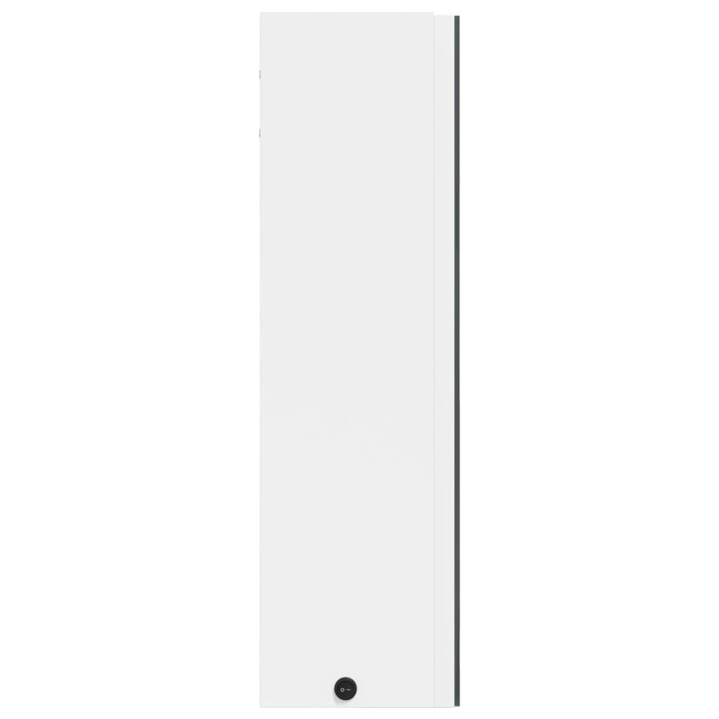 vidaXL Bathroom Cabinet with Mirror and LED 45x13x52 cm White