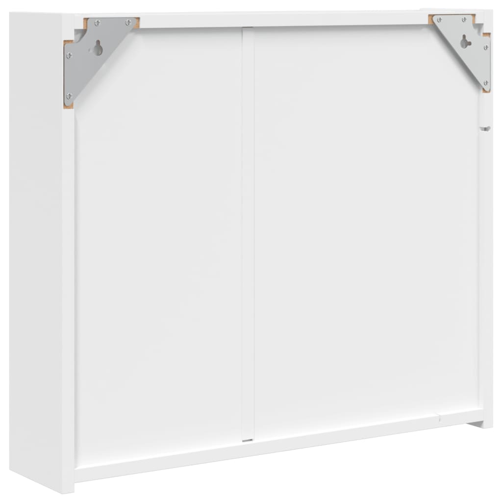 vidaXL Bathroom Cabinet with Mirror and LED 45x13x52 cm White
